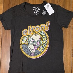 NWT Elton John Licensed Graphic Band Tee | Chaser Vintage Wash Shirt